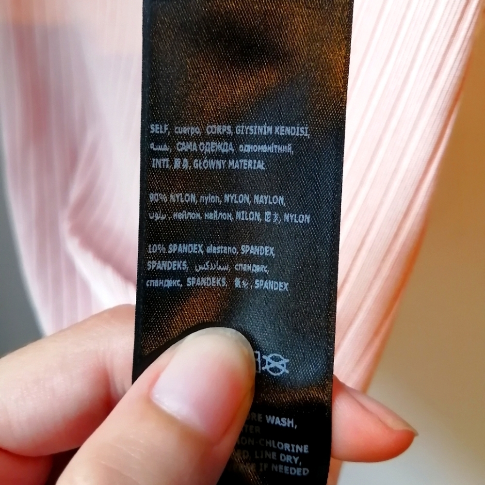 Bebe NWT Pink Shiny Rib Bodysuit - Picture 6 of 7